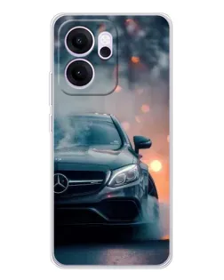 Чехол для OPPO Reno14 FS с картинкой «Mercedes — ночной город»