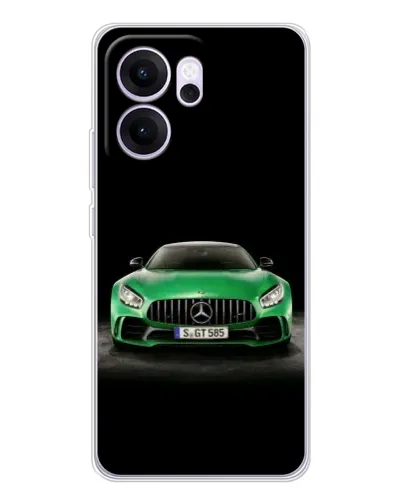 Чехол для OPPO Reno14 FS с картинкой «Mercedes — неоновый лого»