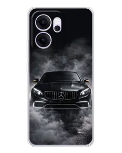 Чехол для OPPO Reno14 FS с картинкой «Mercedes в дыму»