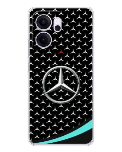 Чехол для OPPO Reno14 FS с картинкой «Mercedes — бирюзовый акцент»