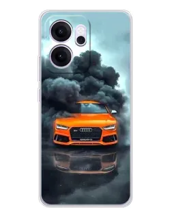 Чехол для OPPO Reno14 FS с картинкой «Audi в облаках дыма» Чехол для OPPO Reno14 FS с картинкой «Audi в облаках дыма»