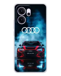Чехол для OPPO Reno14 FS с картинкой «Audi Sport — неон» Чехол для OPPO Reno14 FS с картинкой «Audi Sport — неон»