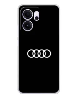 Чехол для OPPO Reno14 FS с картинкой «Audi White Logo» Чехол для OPPO Reno14 FS с картинкой «Audi White Logo»