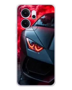 Чехол для OPPO Reno14 FS с картинкой «Lamborghini красное сияние»