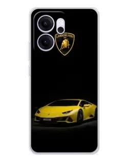 Чехол для OPPO Reno14 FS с картинкой «Lamborghini желтый акцент»