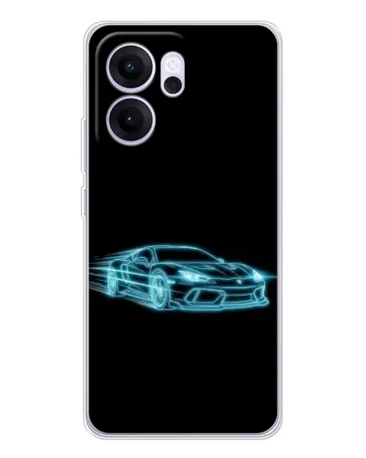 Чехол для OPPO Reno14 FS с картинкой «Неоновый контур Lamborghini» Чехол для OPPO Reno14 FS с картинкой «Неоновый контур Lamborghini»