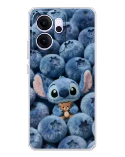 Чехол для OPPO Reno14 FS с картинкой «Стич и голубика»