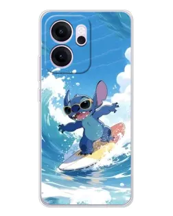 Чехол для OPPO Reno14 FS с картинкой «Стич на волне»