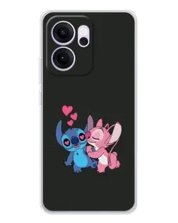 Чехол для OPPO Reno14 FS с картинкой «Анжел целует Стича»