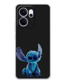Чехол для OPPO Reno14 FS с картинкой «Стич на черном»