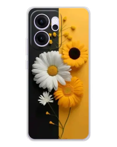 Чехол для OPPO Reno14 FS с картинкой «Подсолнух и ромашка» Чехол для OPPO Reno14 FS с картинкой «Подсолнух и ромашка»