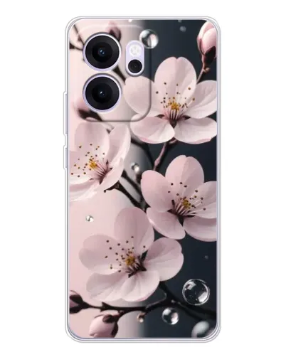 Чехол для OPPO Reno14 FS с картинкой «Нежная сакура и капли» Чехол для OPPO Reno14 FS с картинкой «Нежная сакура и капли»