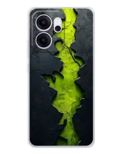 Чехол для OPPO Reno14 FS с картинкой «Салатовый разлом скалы» Чехол для OPPO Reno14 FS с картинкой «Салатовый разлом скалы»