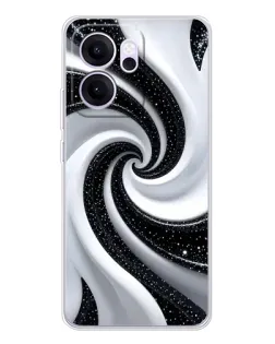Чехол для OPPO Reno14 FS с картинкой «Черно-белая спираль» Чехол для OPPO Reno14 FS с картинкой «Черно-белая спираль»