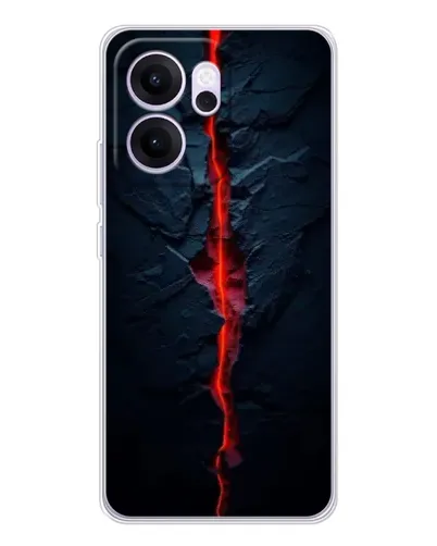 Чехол для OPPO Reno14 FS с картинкой «Kрасная лавовая трещина» Чехол для OPPO Reno14 FS с картинкой «Kрасная лавовая трещина»