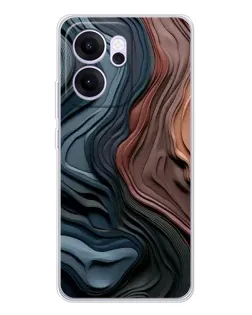 Чехол для OPPO Reno14 FS с картинкой «Цветные волны каньона»