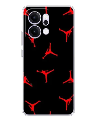Чехол для OPPO Reno14 Pro с картинкой «Jordan Red Pattern»