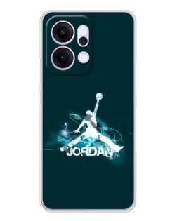 Чехол для OPPO Reno14 Pro с картинкой «Jordan Blue Fire»