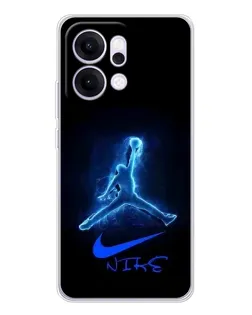 Чехол для OPPO Reno14 Pro с картинкой «Jordan Neon Blue»