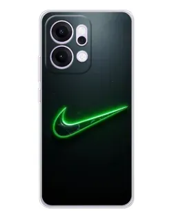 Чехол для OPPO Reno14 Pro с картинкой «Неоновый контур Nike» Чехол для OPPO Reno14 Pro с картинкой «Неоновый контур Nike»