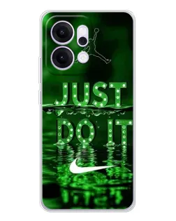 Чехол для OPPO Reno14 Pro с картинкой «Зеленый неоновый Nike» Чехол для OPPO Reno14 Pro с картинкой «Зеленый неоновый Nike»