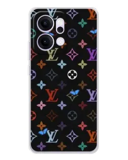 Чехол для OPPO Reno14 Pro с картинкой «Цветная монограмма LV»