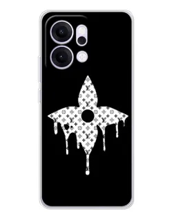 Чехол для OPPO Reno14 Pro с картинкой «Цветочная монограмма»