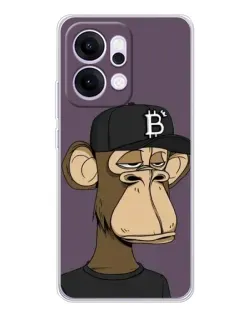 Чехол для OPPO Reno14 Pro с картинкой «Bored Ape в кепке»