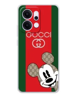 Чехол для OPPO Reno14 Pro с картинкой «Gucci — полосы и Микки» Чехол для OPPO Reno14 Pro с картинкой «Gucci — полосы и Микки»