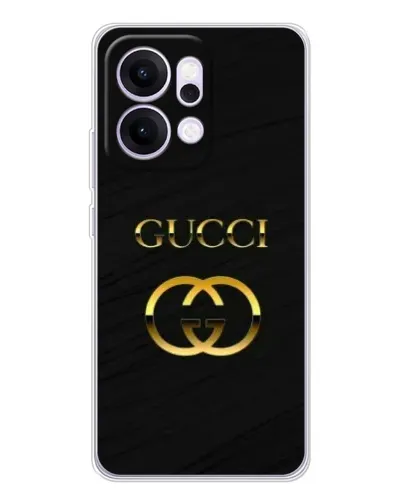 Чехол для OPPO Reno14 Pro с картинкой «Золотой логотип Gucci»