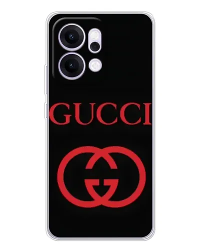 Чехол для OPPO Reno14 Pro с картинкой «Gucci — красный логотип»