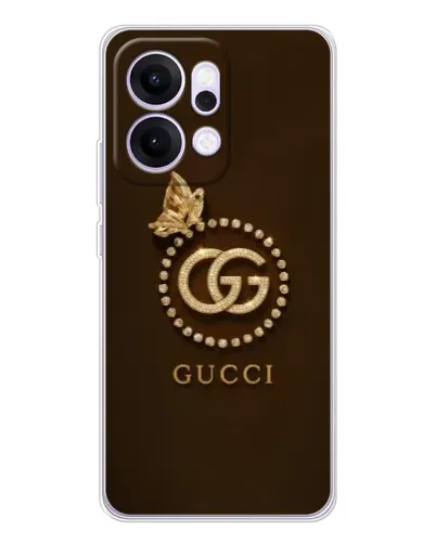 Чехол для OPPO Reno14 Pro с картинкой «Gucci — золотая бабочка»