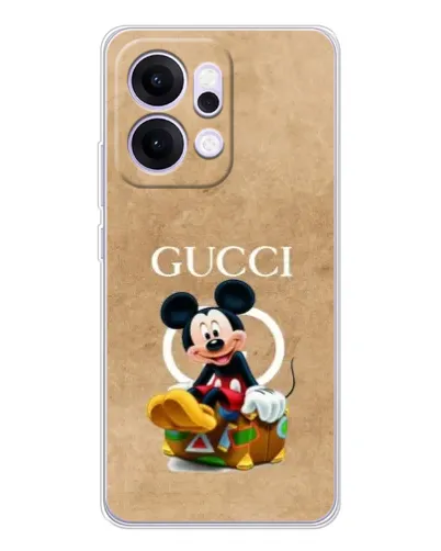 Чехол для OPPO Reno14 Pro с картинкой «Микки Маус Gucci — крафт»