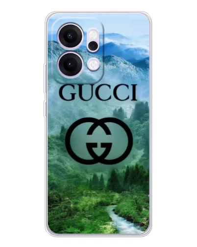 Чехол для OPPO Reno14 Pro с картинкой «Gucci — горный пейзаж»