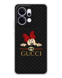 Чехол для OPPO Reno14 Pro с картинкой «Минни Маус Gucci — черный» Чехол для OPPO Reno14 Pro с картинкой «Минни Маус Gucci — черный»