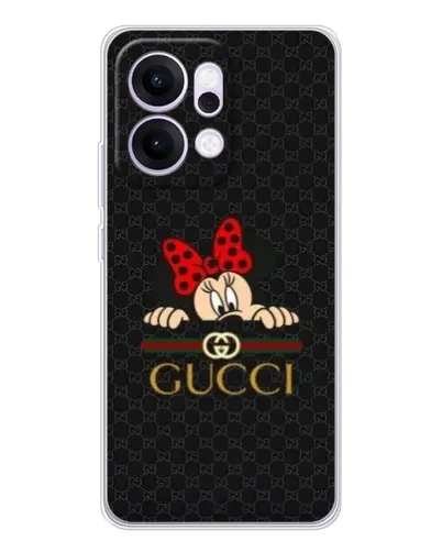 Чехол для OPPO Reno14 Pro с картинкой «Минни Маус Gucci — черный»
