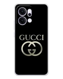 Чехол для OPPO Reno14 Pro с картинкой «Gucci — золото на черном» Чехол для OPPO Reno14 Pro с картинкой «Gucci — золото на черном»