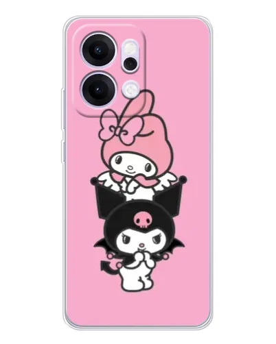 Чехол для OPPO Reno14 Pro с картинкой «My Melody и Kuromi» Чехол для OPPO Reno14 Pro с картинкой «My Melody и Kuromi»