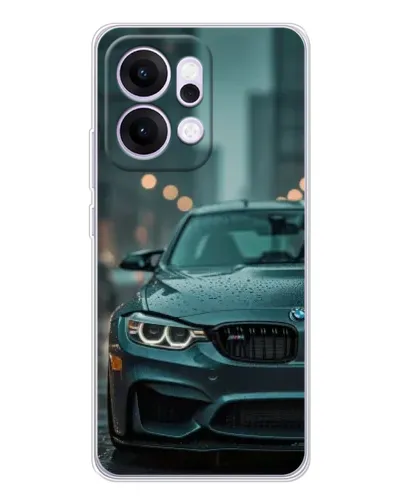 Чехол для OPPO Reno14 Pro с картинкой «BMW в огнях города»