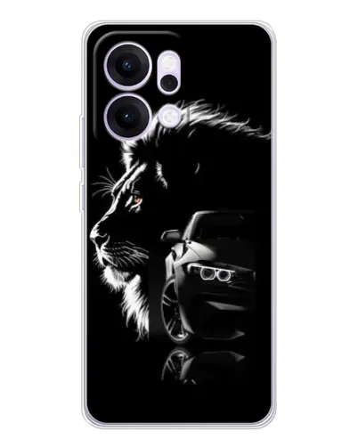 Чехол для OPPO Reno14 Pro с картинкой «BMW и лев»