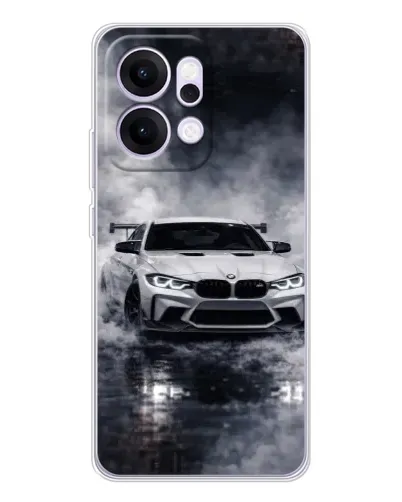 Чехол для OPPO Reno14 Pro с картинкой «BMW сквозь туман»