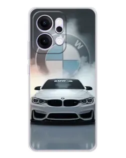 Чехол для OPPO Reno14 Pro с картинкой «BMW в белом дыму» Чехол для OPPO Reno14 Pro с картинкой «BMW в белом дыму»