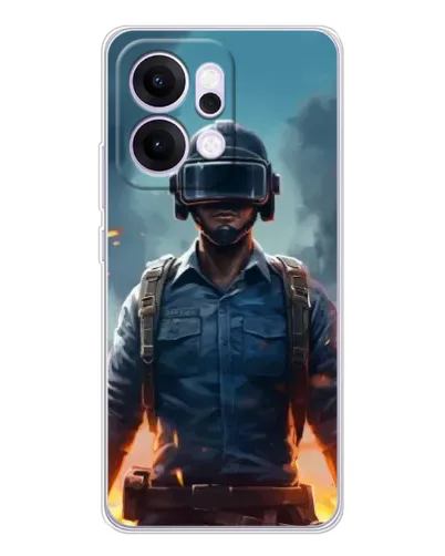 Чехол для OPPO Reno14 Pro с картинкой «PUBG — реалистичный герой»