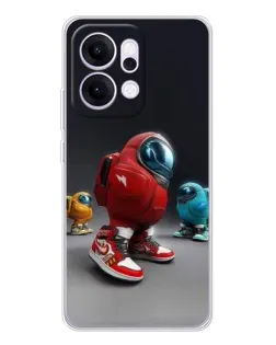Чехол для OPPO Reno14 Pro с картинкой «Among Us — 3D стиль» Чехол для OPPO Reno14 Pro с картинкой «Among Us — 3D стиль»