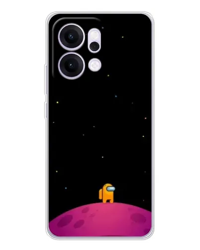 Чехол для OPPO Reno14 Pro с картинкой «Одинокий герой на планете»