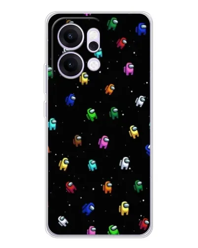 Чехол для OPPO Reno14 Pro с картинкой «Экипаж Among Us»