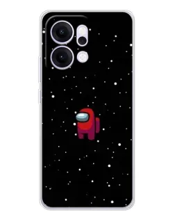 Чехол для OPPO Reno14 Pro с картинкой «Красный Among Us»