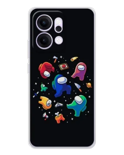 Чехол для OPPO Reno14 Pro с картинкой «Among Us космос»