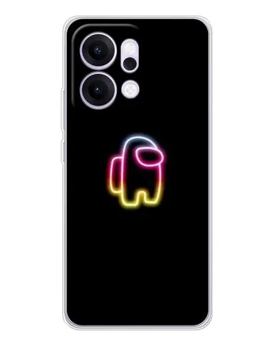 Чехол для OPPO Reno14 Pro с картинкой «Among Us градиент»