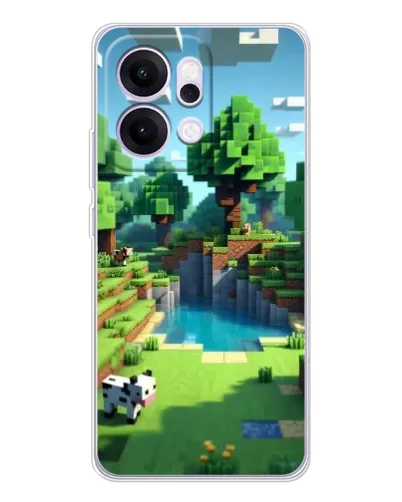 Чехол для OPPO Reno14 Pro с картинкой «Minecraft летний день»